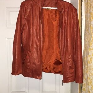 Tan jay faux leather coat